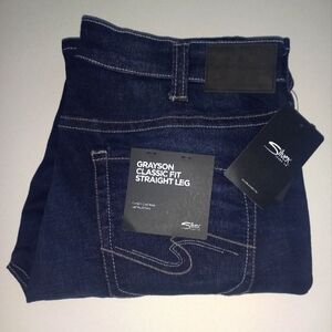 GRAYSON SILVER JEANS CLASSIC FIT STRAIGHT LEG JEANS 36/34.